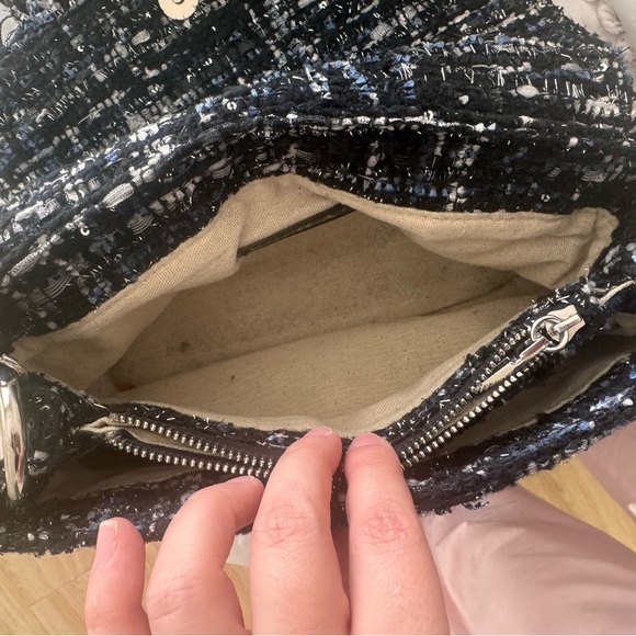 Zara Elegant Black Tweed Women Bag - Picture 8 of 8